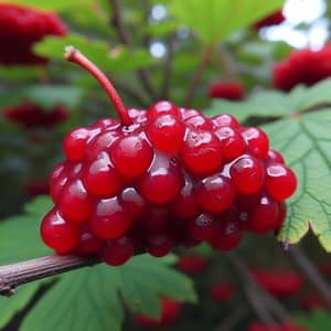 Intoxicated Viburnum: Comical Scene with Sloppy Berry and Vibrant Color