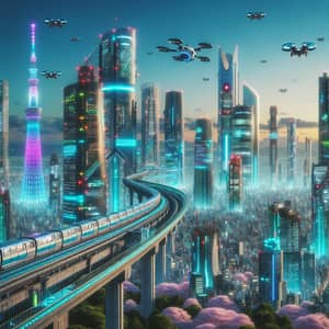 Futuristic Tokyo Skyline | Surreal Cityscape Vision