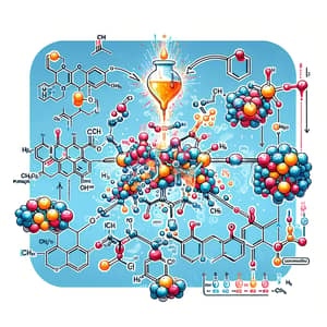 Methyl Blue Degradation: Scientific Infographic Illustration