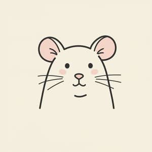 Cute Minimalist Rat Avatar Icon