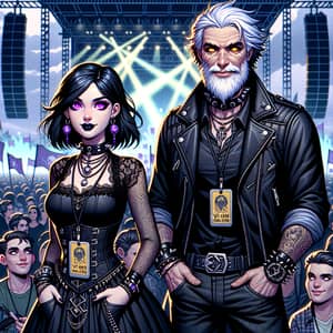 Female Sorceress & Male Monster Hunter at Modern Rock Festival