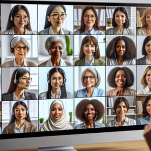 Diverse Women in a Virtual Meeting - Connect & Collaborate