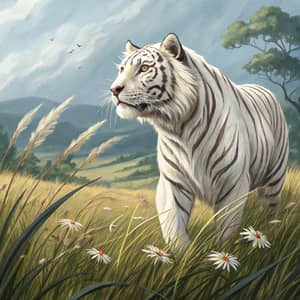 Majestic White Tiger - Beauty of Nature