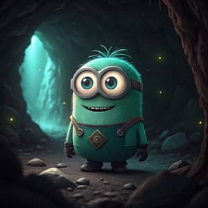 Emerald Minion in Cave - Stunning Artwork