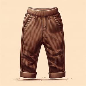 Children's Chocolate Corduroy Trousers - Casual Style