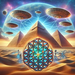 Sacred Geometry and Pyramids: Flower of Life Artwork