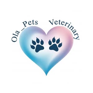 Heart with Pet Paw Prints - Ola Pets Veterinaria