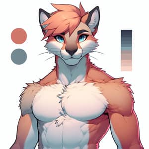 Anthropomorphic Cougar Fox Hybrid Digital Painting