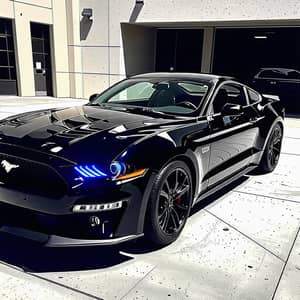 Eye-Catching Ford Mustang: Black & White Wrap