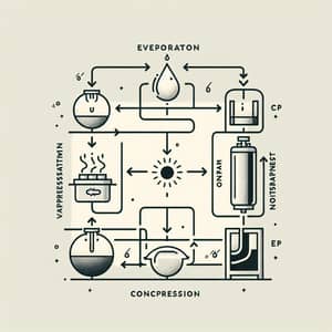 Simple Thermodynamic Cycle of Vapor Compression Heat Pump