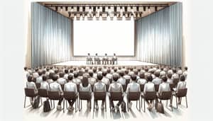 Watercolor Illustration of Auditorium Gathering