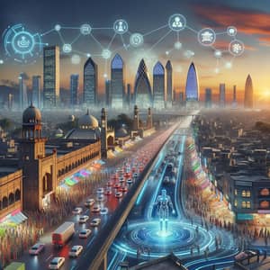 Futuristic Lahore | AI-Powered Technologies Cityscape