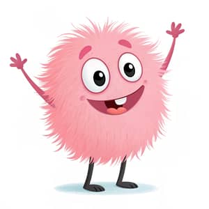 Fluffy Pink Mascot - Cute & Adorable Design