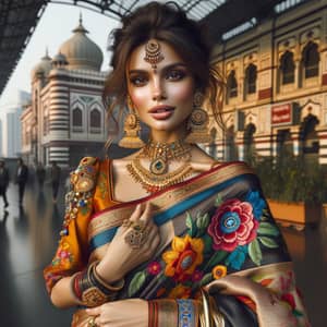 Indian Beauty with a Touch of Western Fashion