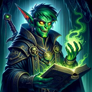 Male Goblin Warlock Hexblade - DND Fantasy Art