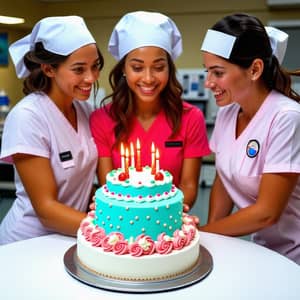 Celebrating Nurses with a Birthday Cake Surprise