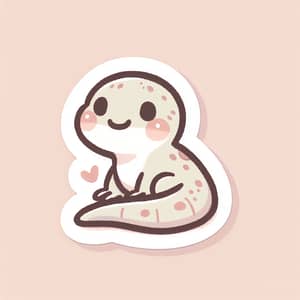 Minimalist Watercolor Lizard Sticker | Cute Nature Design