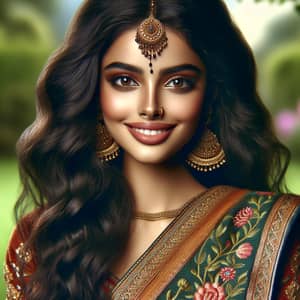 Beautiful Indian Girl in Traditional Sari | Ethnic Beauty Portrait