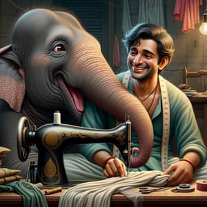 Heartwarming Tale of Friendship: Elephant and Tailor in Ratnapur Village