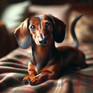 Cheerful Dachshund Dog with Rich Chestnut Coat