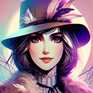 Vintage Modern Fashion Avatar with Striking Eyes & Captivating Smile