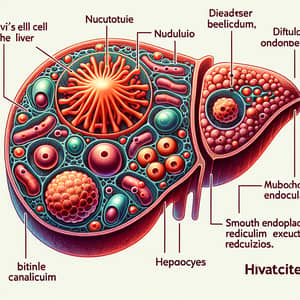 Liver Cell Structure: Visualizing Hepatocytes with Organelles