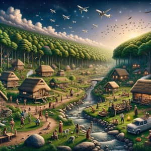 Living in Harmony with Nature: A Primitive Society Imagined