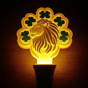 Lucid Yellow Lightstick: Lion & Cloverleaf Design