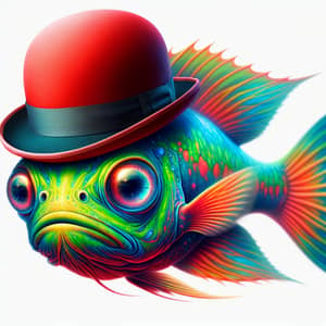 Extraterrestrial Alien Fish in Vibrant Neon Colors