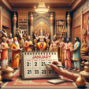 Traditional Indian House Gathering Celebrating Deity Ram | 22nd January