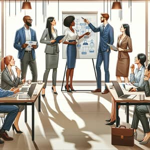 Diverse Team Communication Strategies Illustration