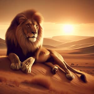 Majestic Lion of Judah in the Golden Savannah