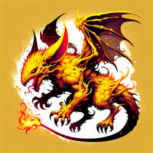 Yellow Electric Mouse-Dragon Hybrid