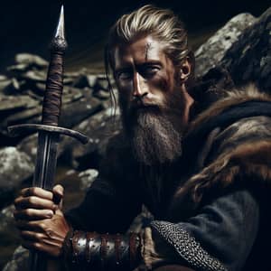 Weathered Norse Warrior | Rugged and Stoic Depiction