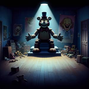 Eerie Animatronic Bear Desktop Wallpaper