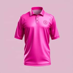 Vibrant Pink Cricket Jersey with Half Sleeves