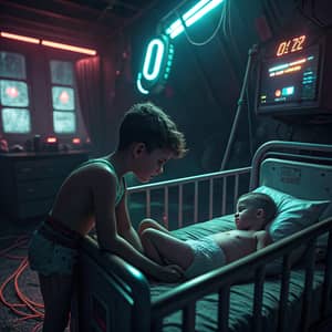 Cyberpunk: Boy in Crib with Diapers | Humorous Story