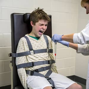 Teen in Hospital: Diapers and Drug Injection Distress