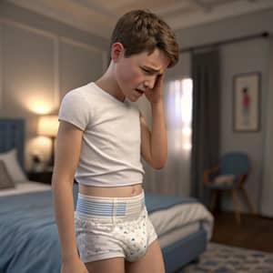 3D Rendering of Teenager in Diapers