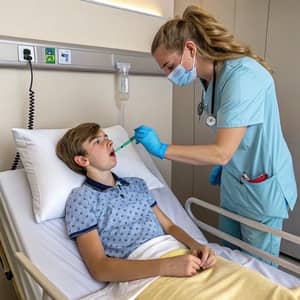 Teenager's Hospital Experience with New Drug Administration