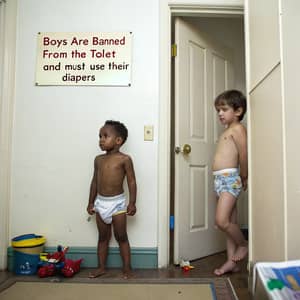 Boys Banned from Toilets: Diaper Use Explained