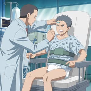 Teenage Escape from Hospital Restraints - Anime Scene
