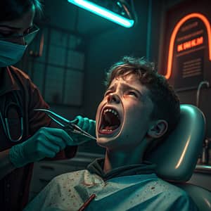 Cyberpunk Dentist: Teen's Painful Tooth Extraction