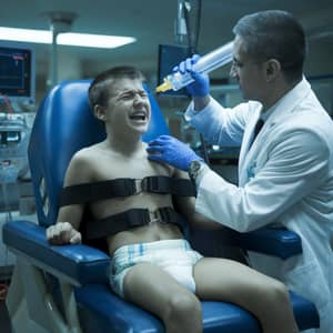 Cyberpunk Hospital Experience: Teen's Struggles