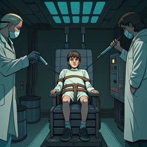 Cyberpunk Hospital Escape of a Teenager