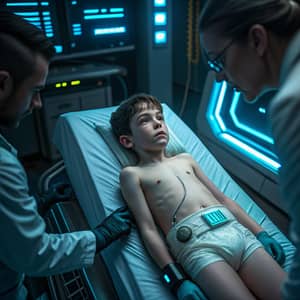 Cyberpunk Lab Tests on Unhappy 12-Year-Old Boy