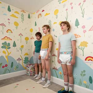 Creative Room with Boys in Diapers