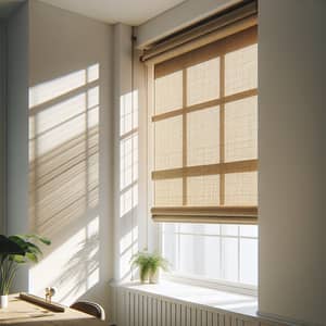 Modern Minimalist Jute Roller Shades for Serene Decor