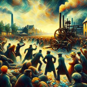 Luddite Protest in Post-Impressionist Visual Narrative