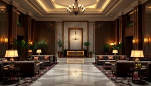 Elegant Hotel Lobby Floorplan Design